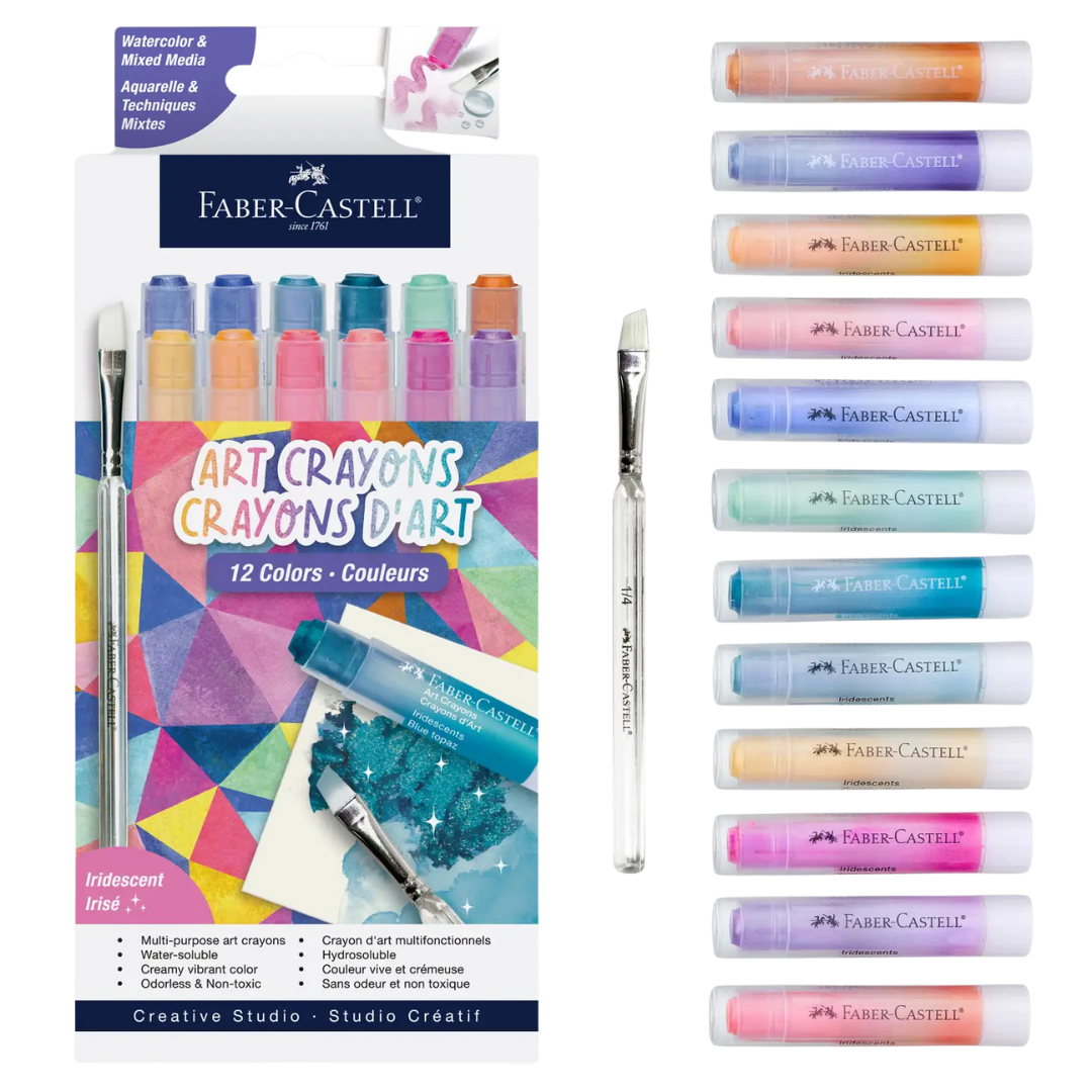 Faber-Castell Art Crayons – Iridescents (15 ct)