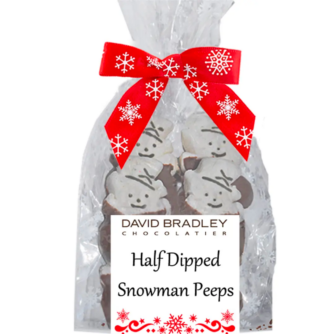 Holiday Half Chocolate Dipped Snowman Peeps