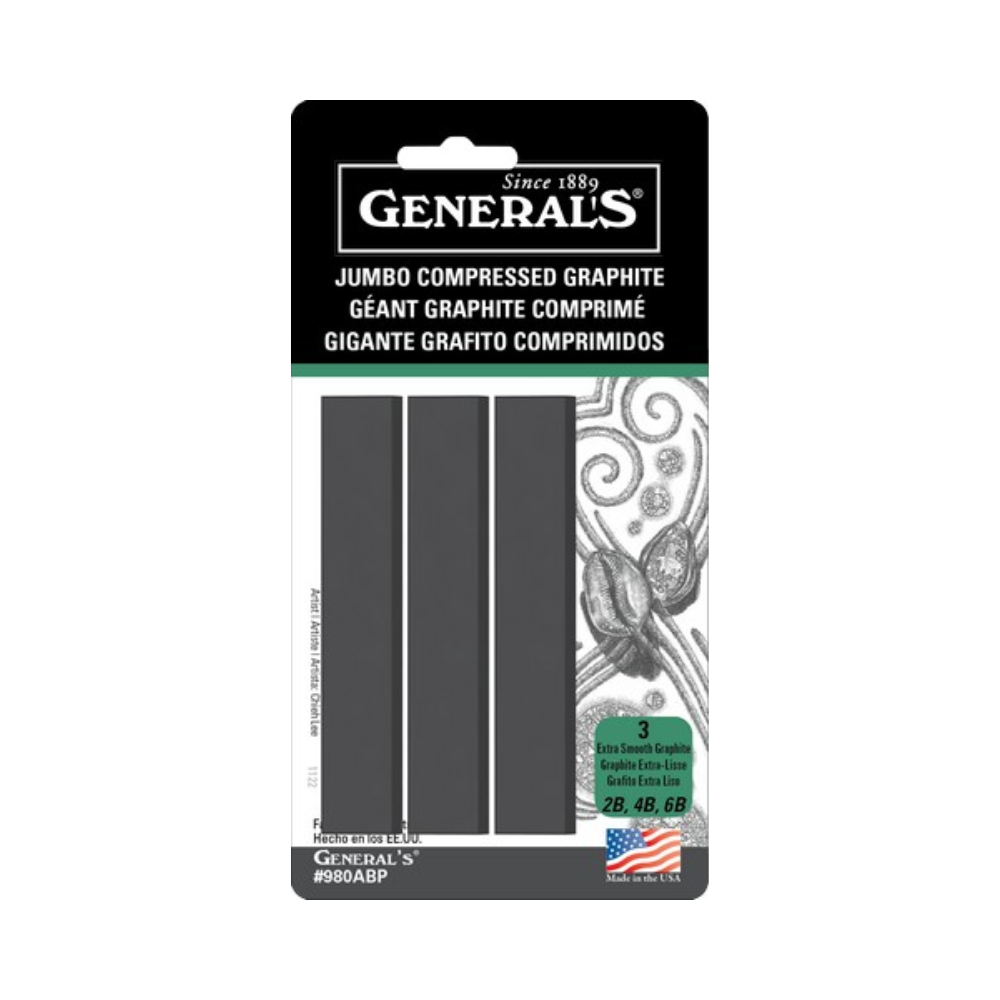 General Pencil Jumbo Graphite Sticks - 3 Pack
