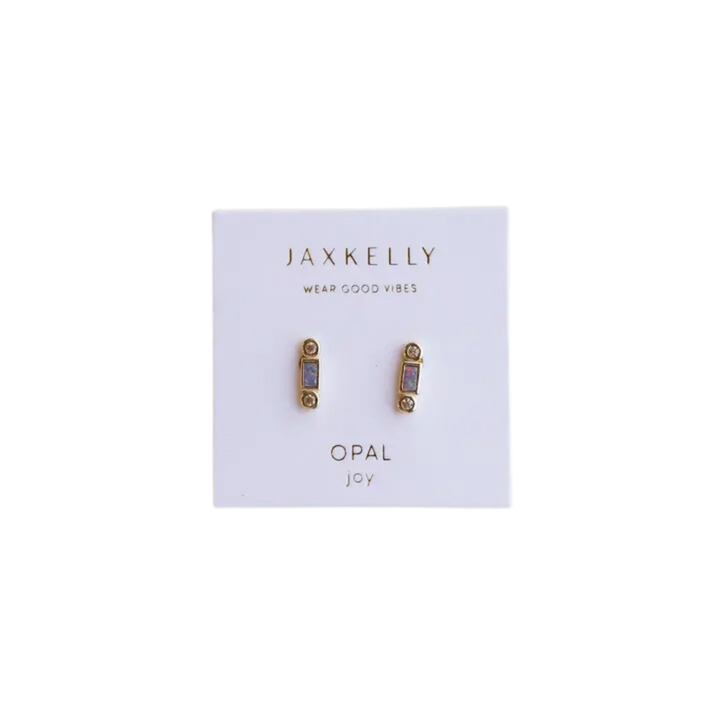 Bar Opal Earrings
