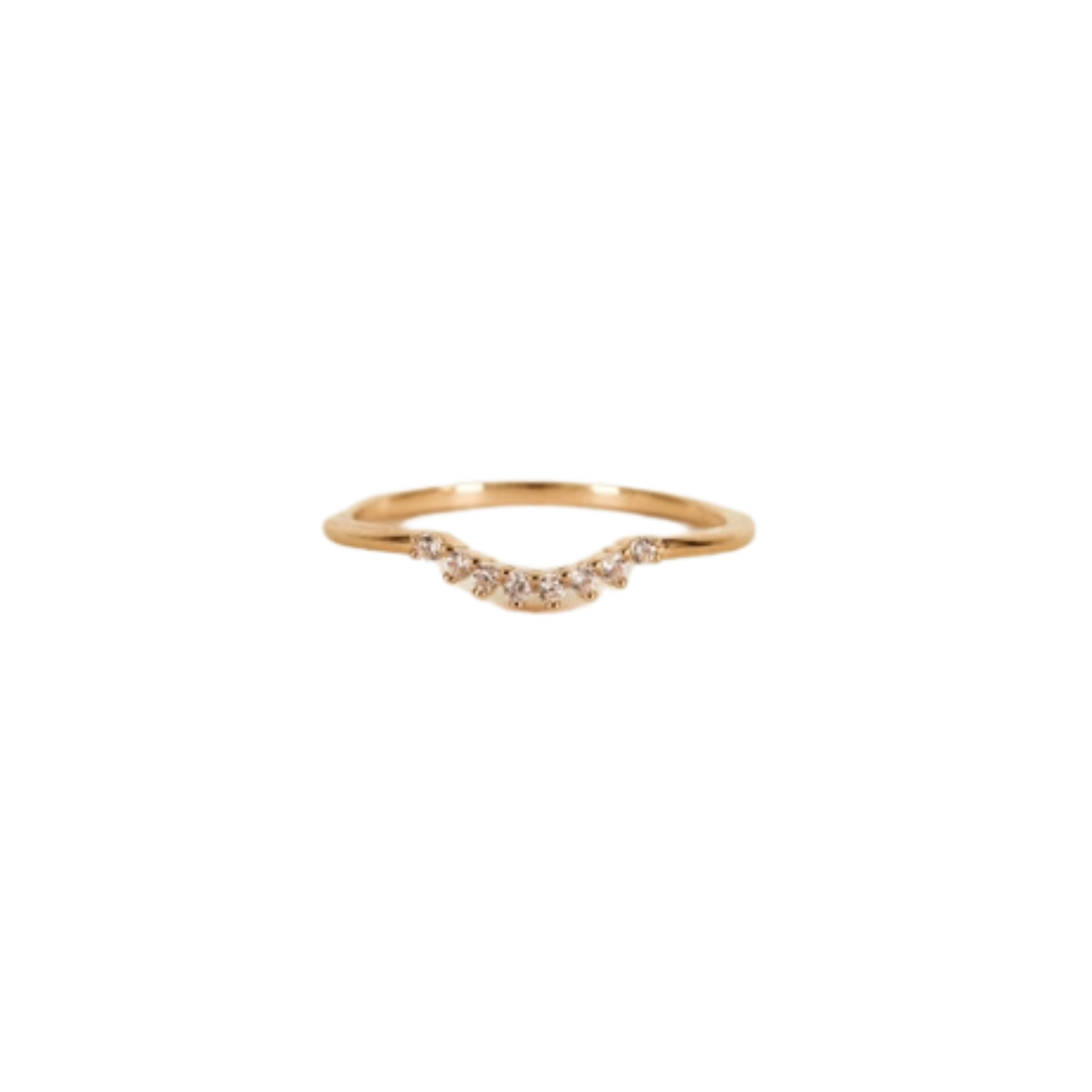 Champagne Arched Crown Ring