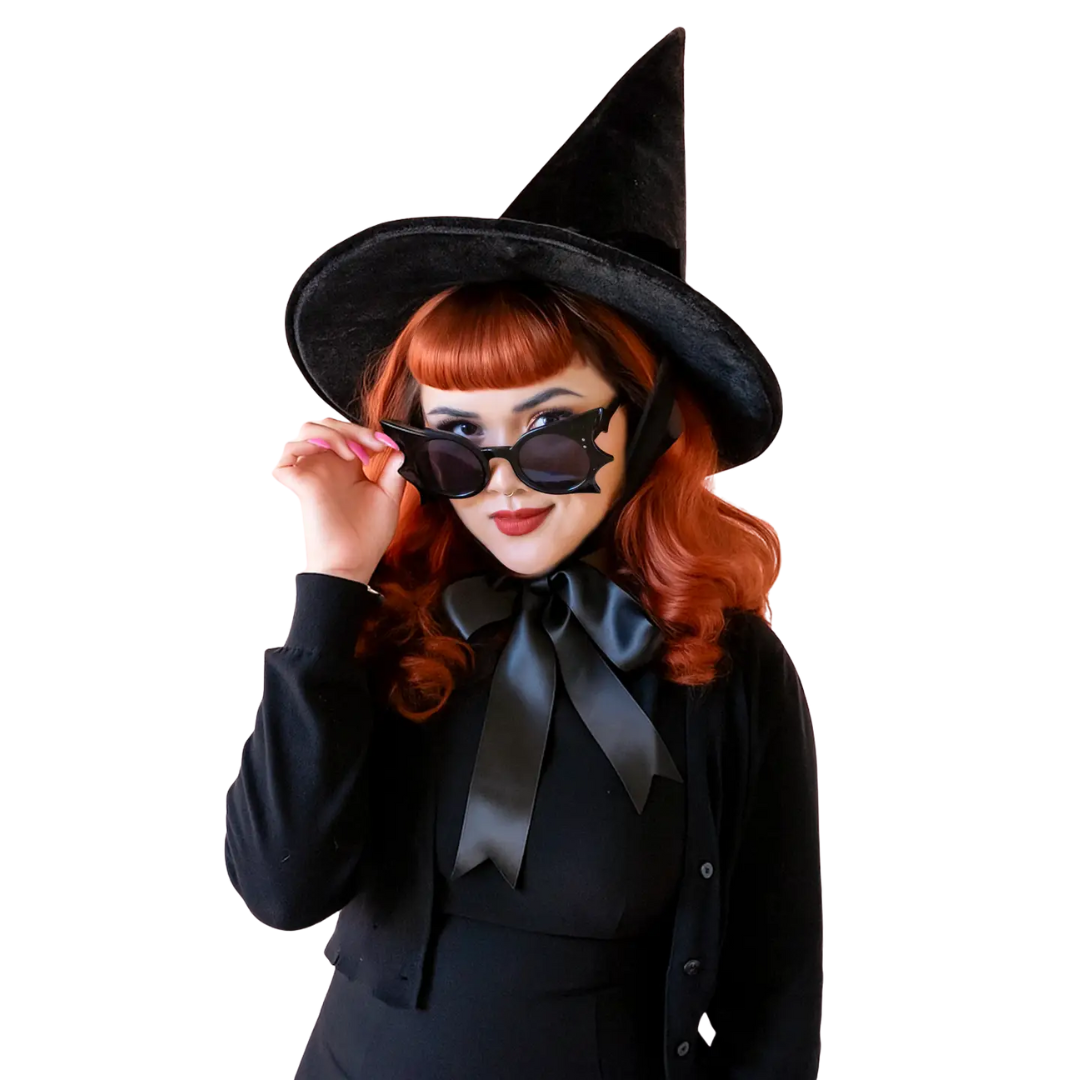 Wicked Witch Hat - Black Velvet