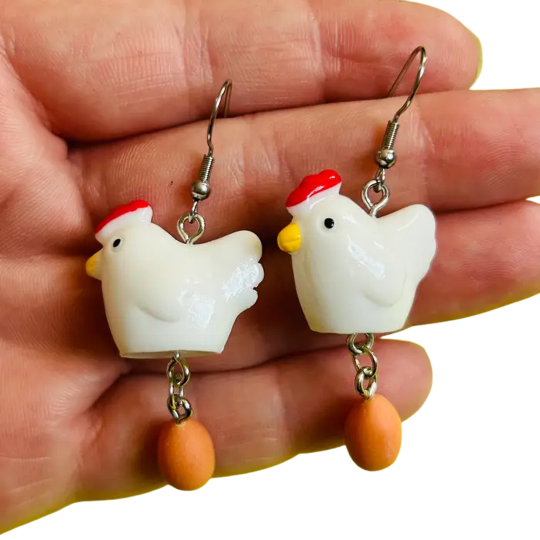 Chicken and Egg Earrings