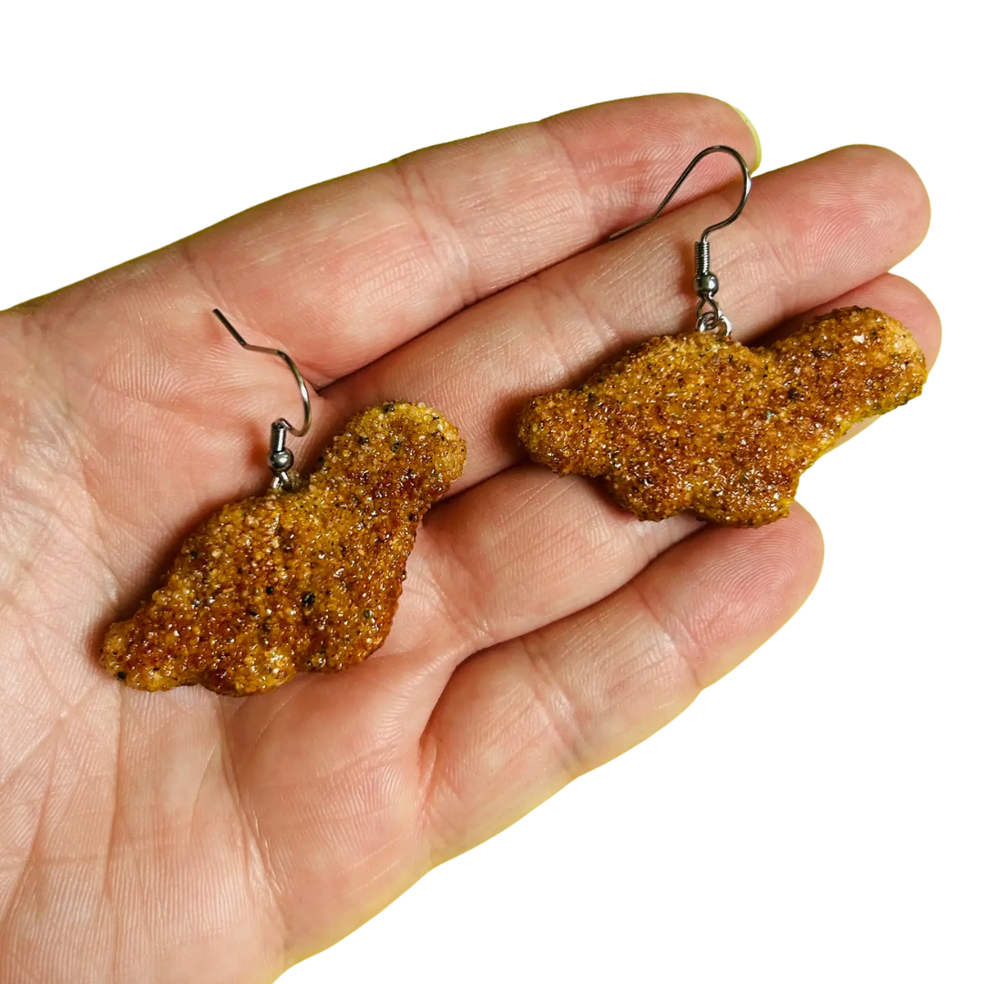 Dino Chicken Nugget Earrings