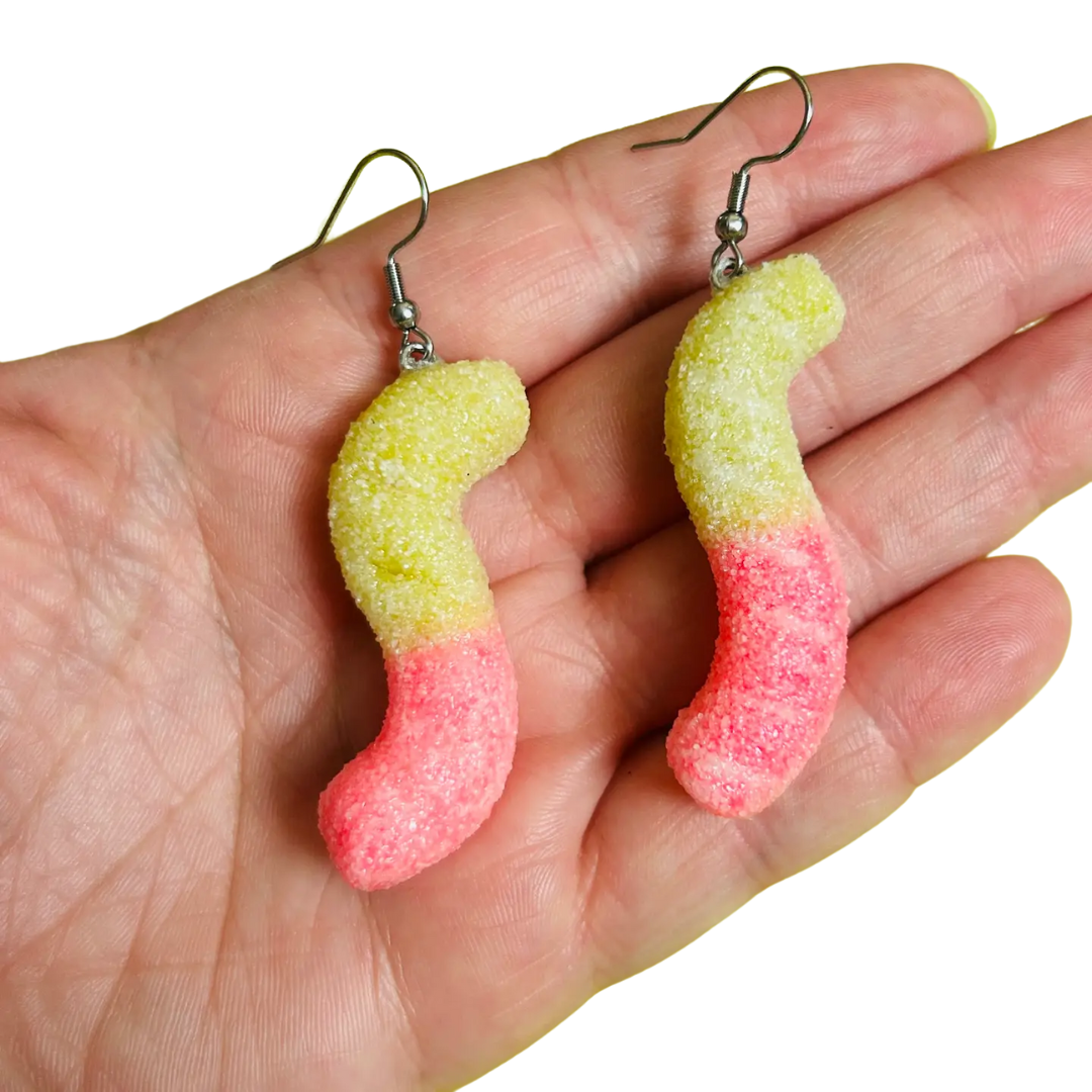 Sour Candy Worm Earrings
