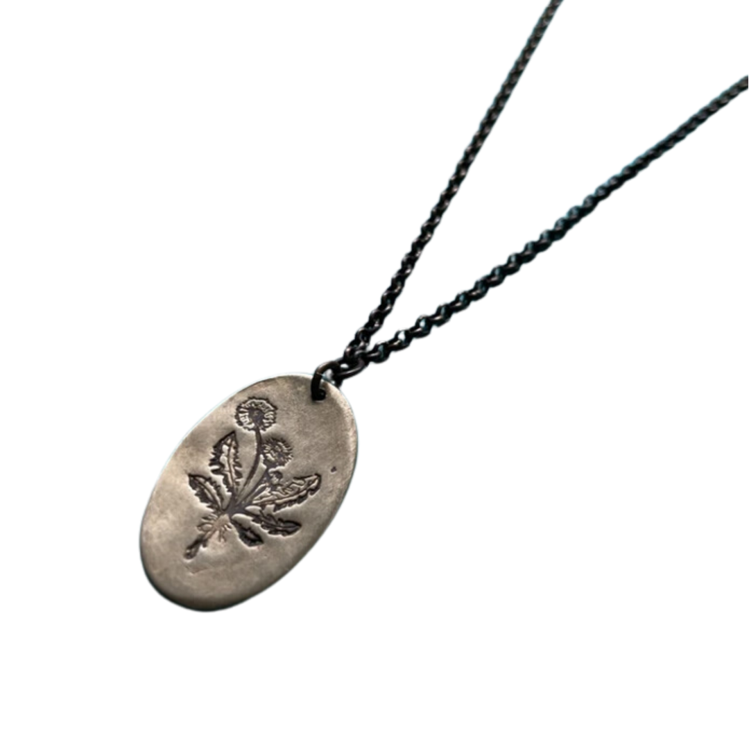 Brass Dandelion Necklace