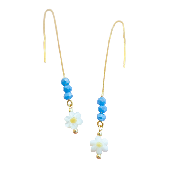 Flower Threader Earrings