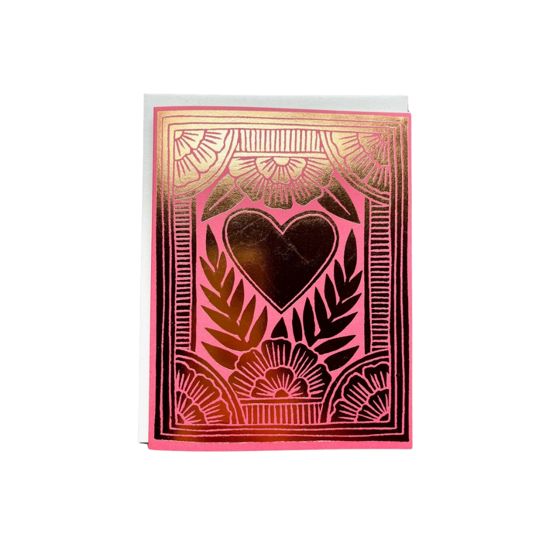 Heart Foil Stamped Card