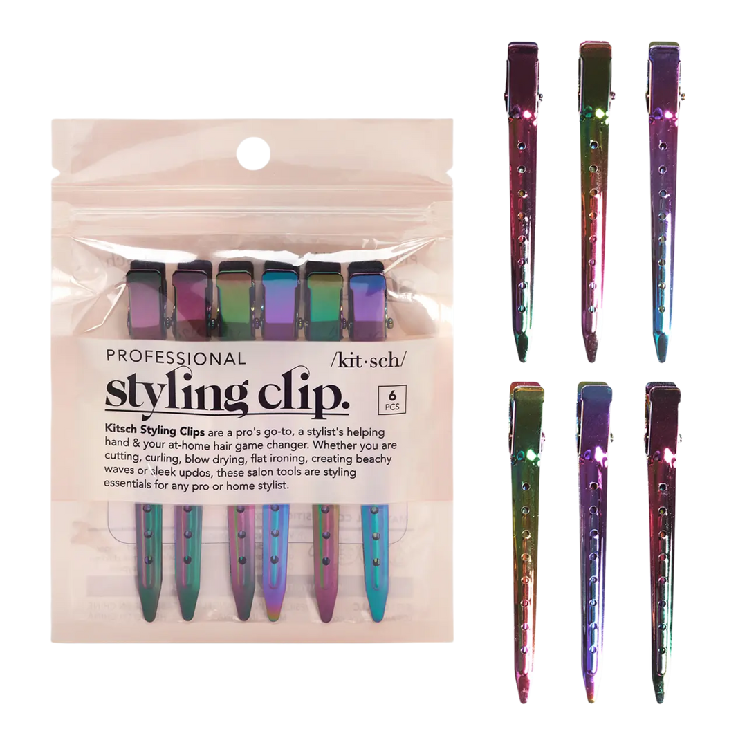 Styling Hair Clips 6pc - Iridescent