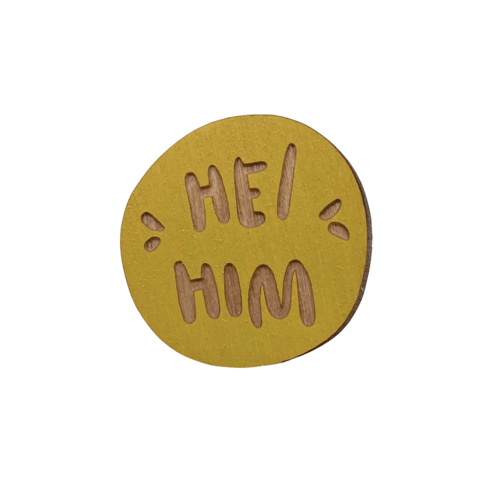 He/Him Pronoun Pin