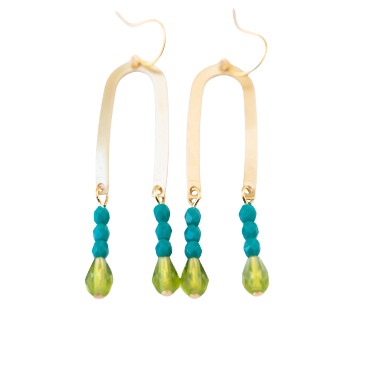 Long Arch Beaded Earrings