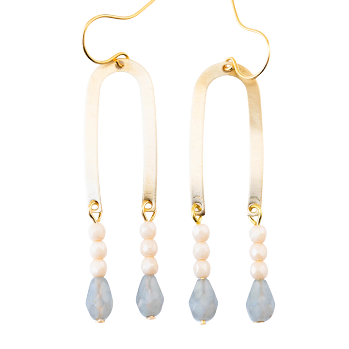 Long Arch Beaded Earrings