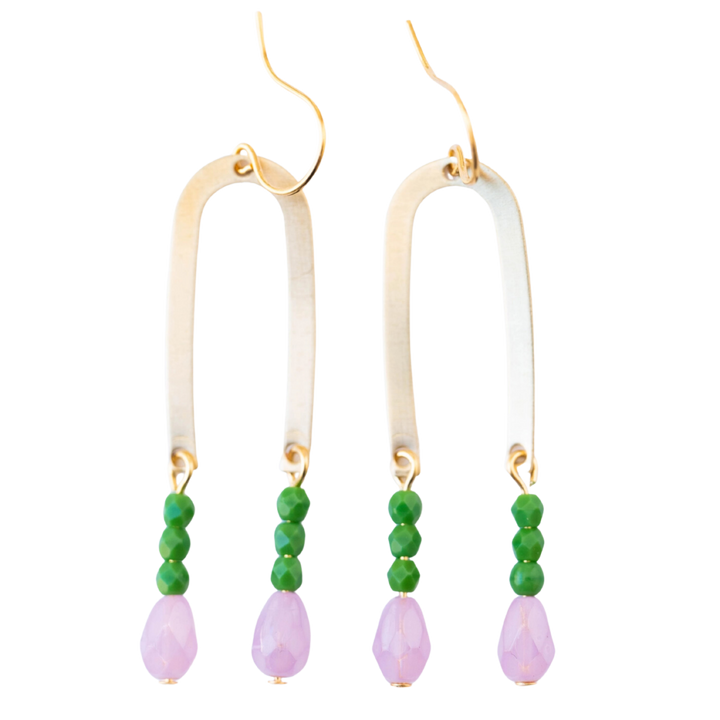 Long Arch Beaded Earrings