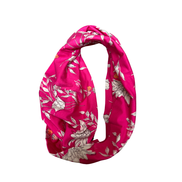 Organic Cotton Infinity Scarf - Strawberry Floral