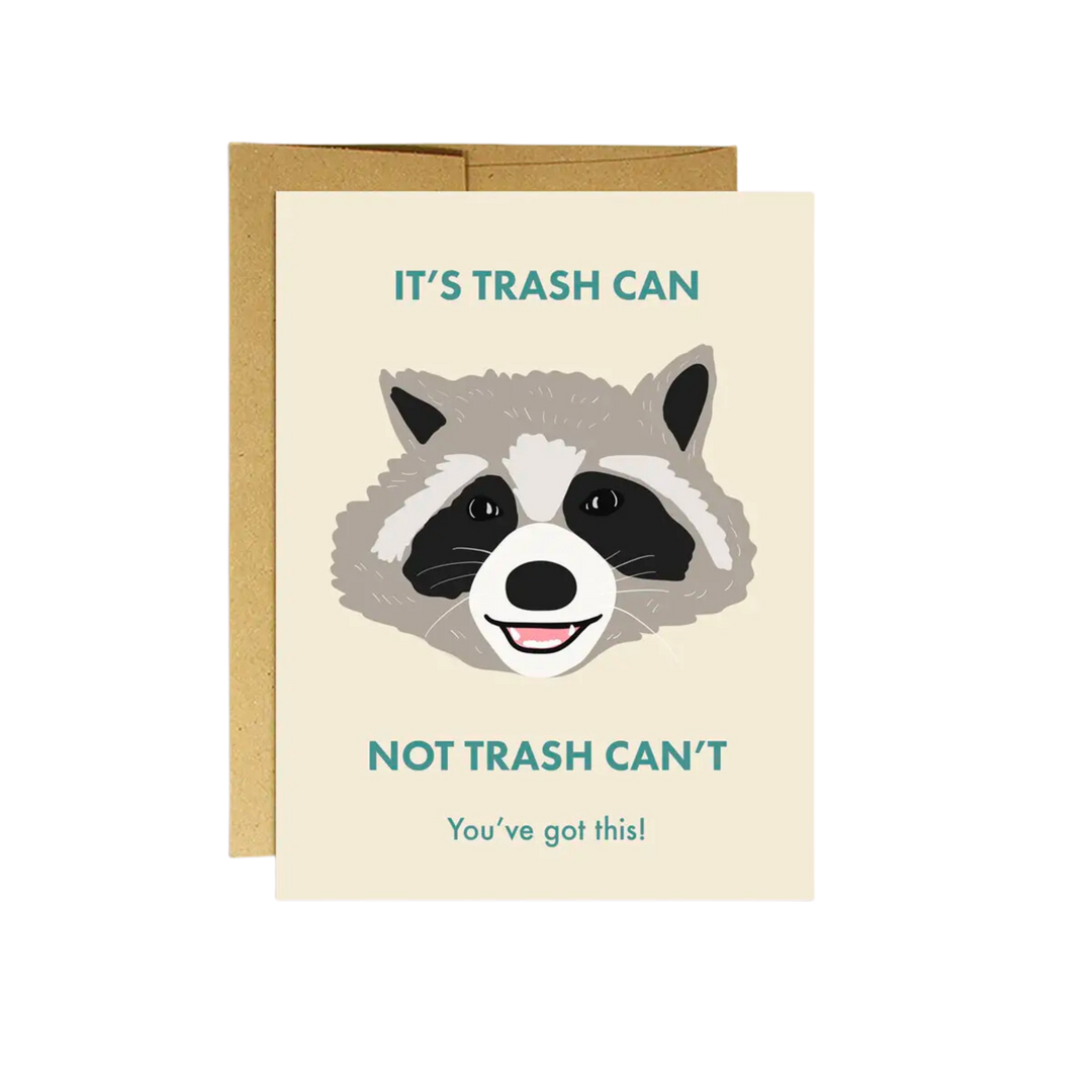 Raccoon Trash Can | Encouragement Card