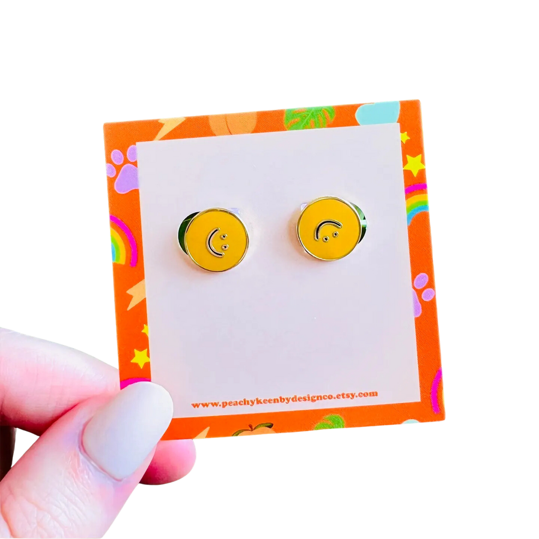 Smiley Face Stud Earrings