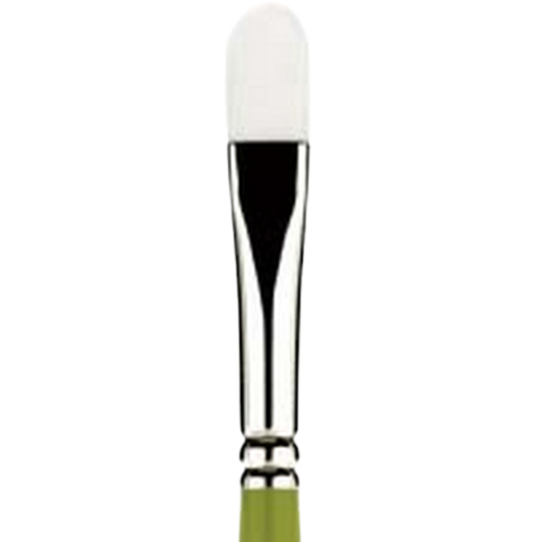 Snap White Taklon Long Handle Filbert 6