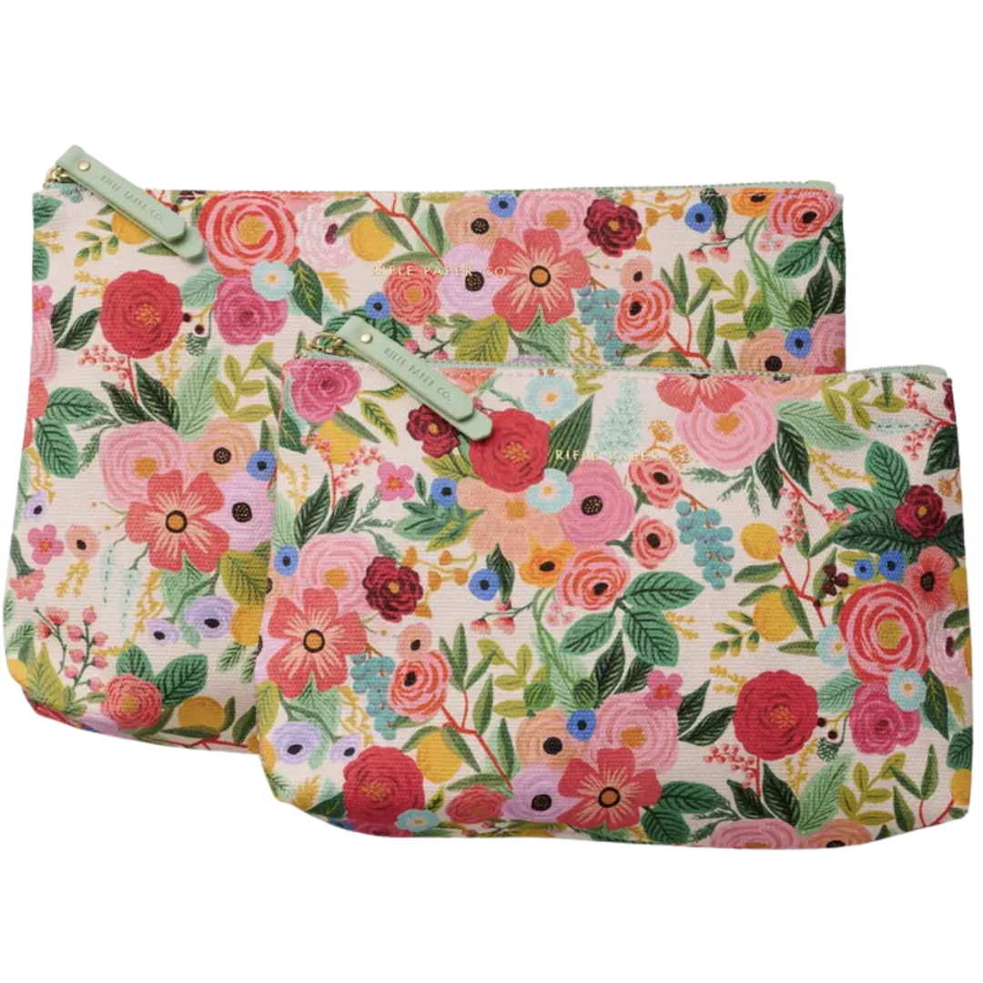 Garden Party Zippered Pouch Set