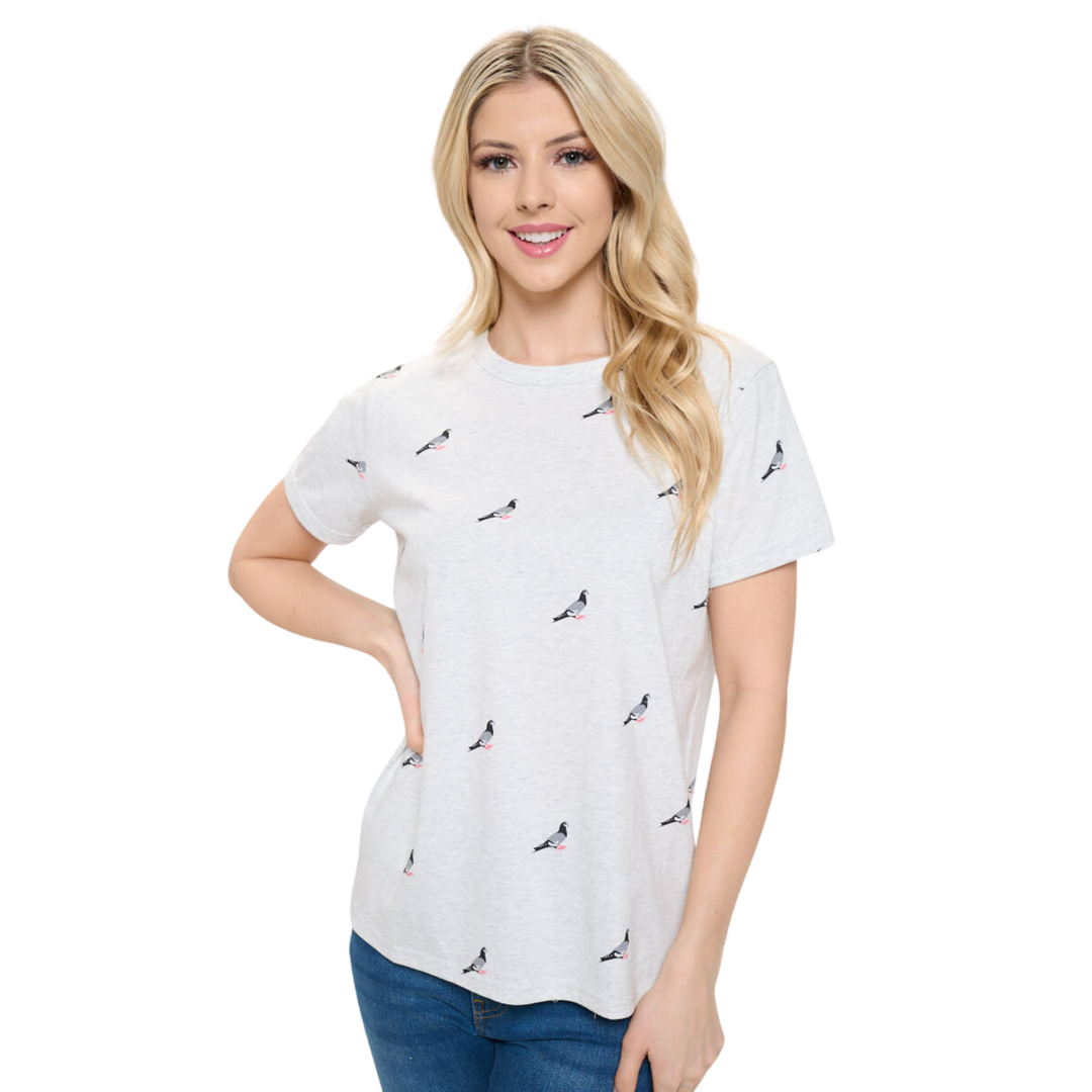 Pigeon All Over Print T-Shirt