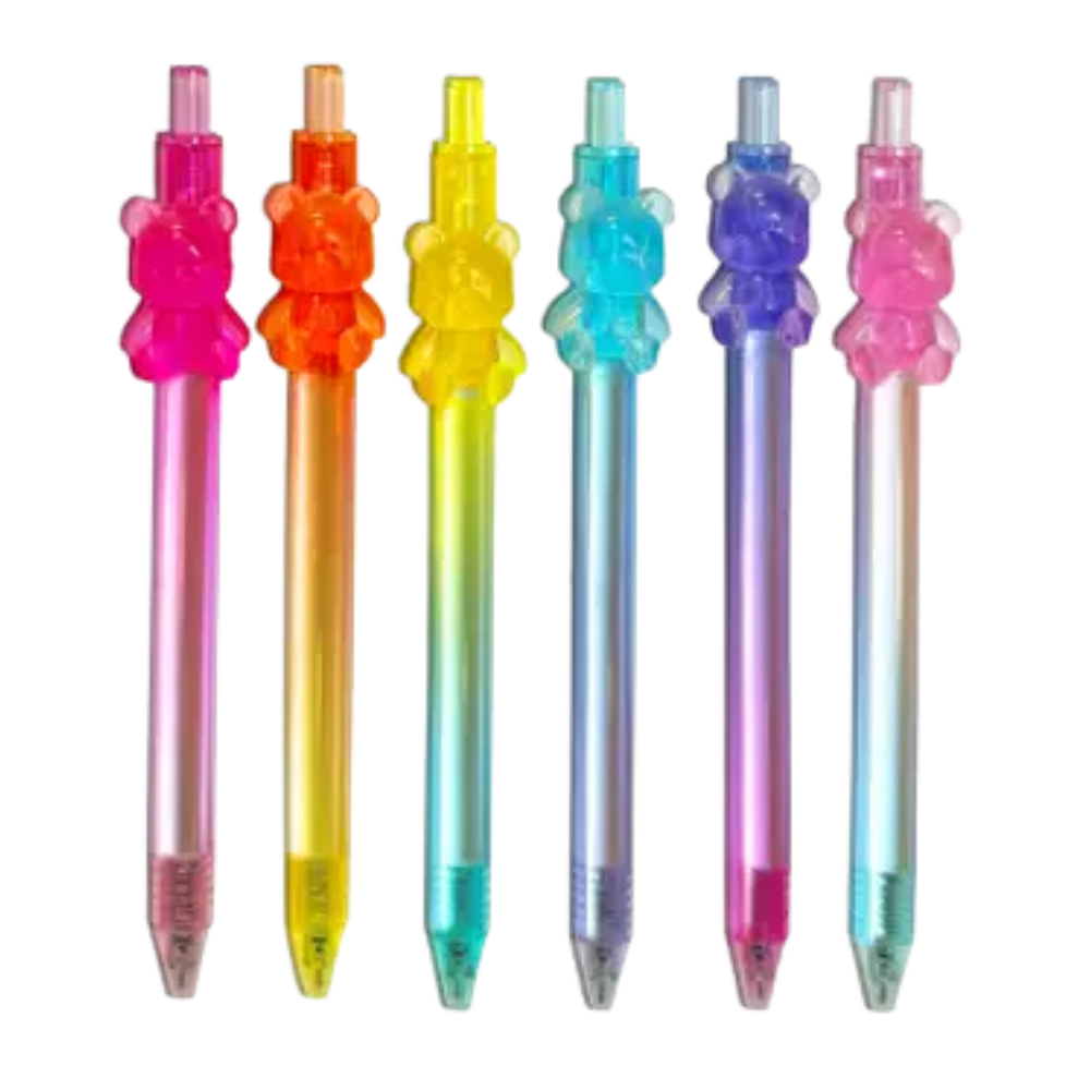Gummy Bear Color Gel Pen - 6 Pc Set