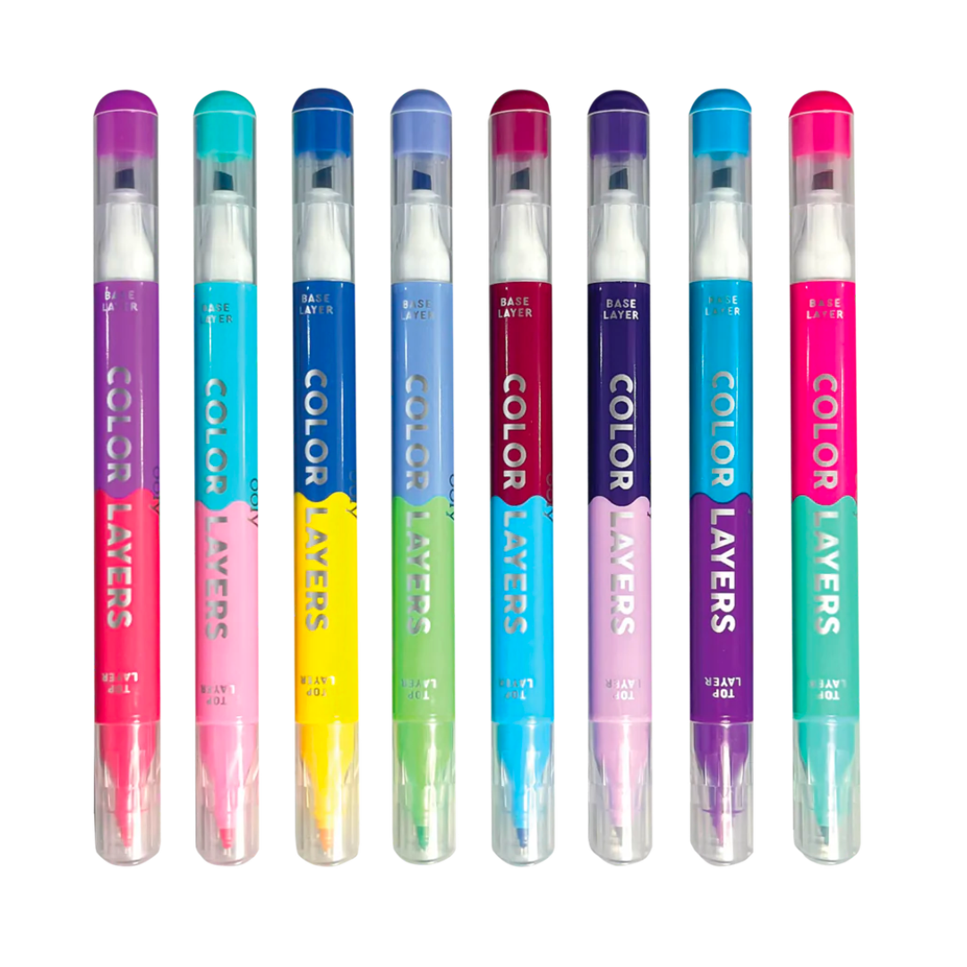 Color Layers Double Ended Layering Markers - Set of 8