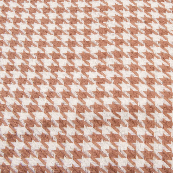 Valluga Woven Houndstooth Scarf in Cocoa