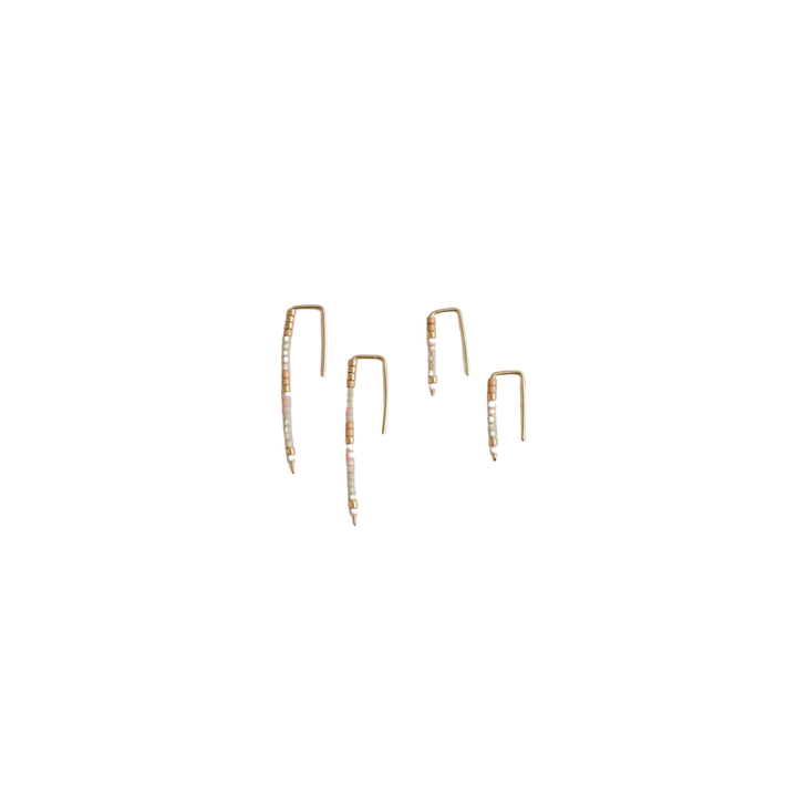 Seed Bead Short Bar Earrings