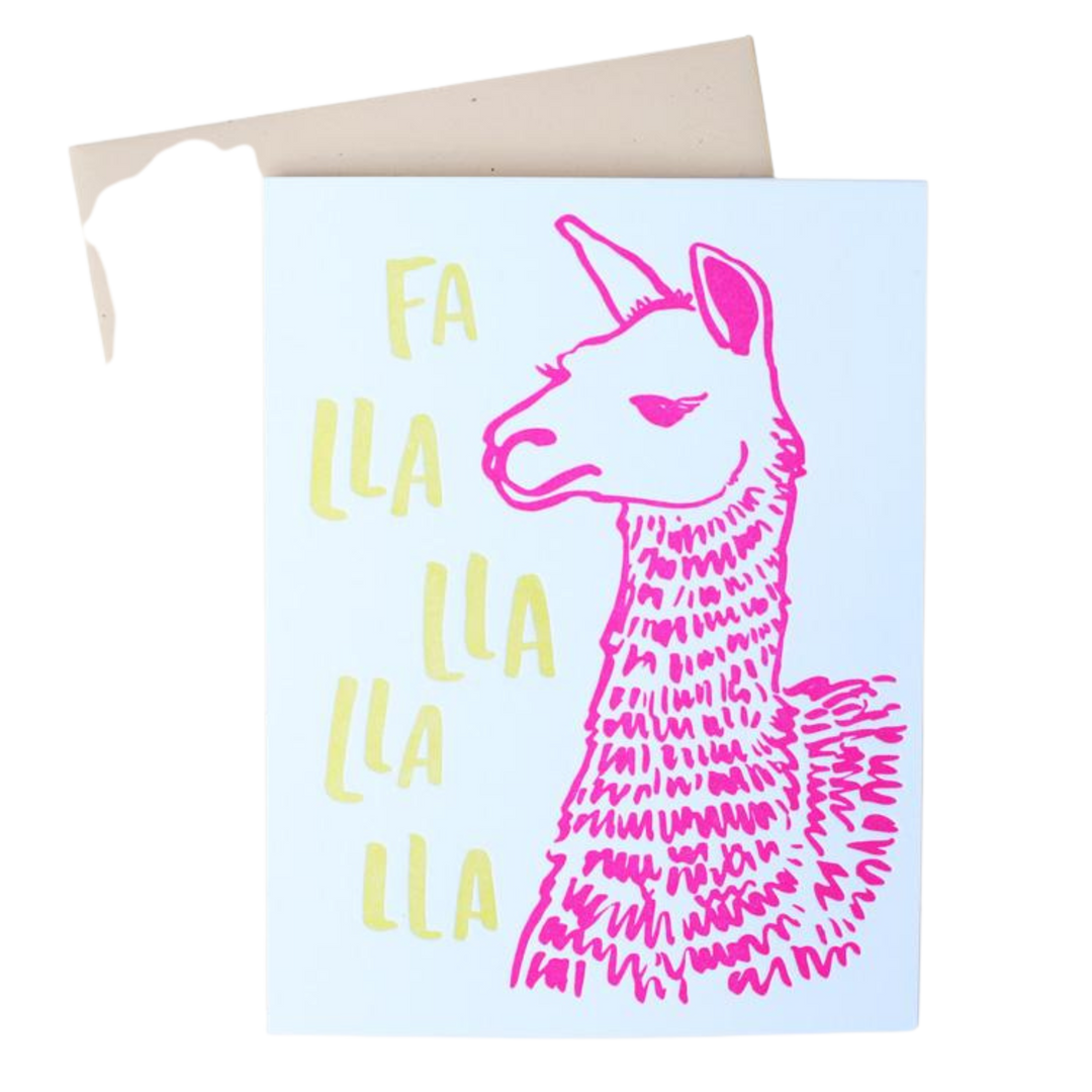 Fa Lla Lla Llama Greeting Card