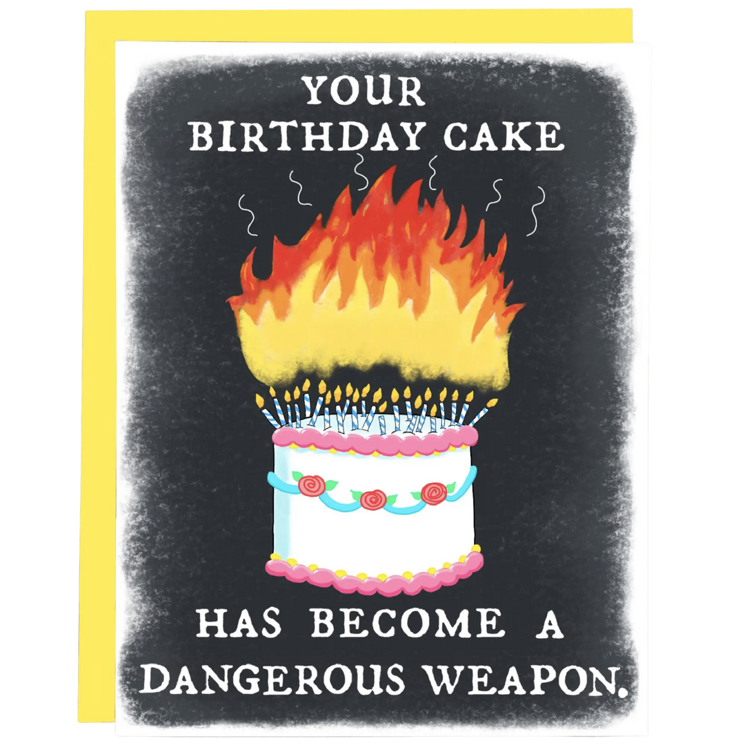 Cake Danger Birthday Card