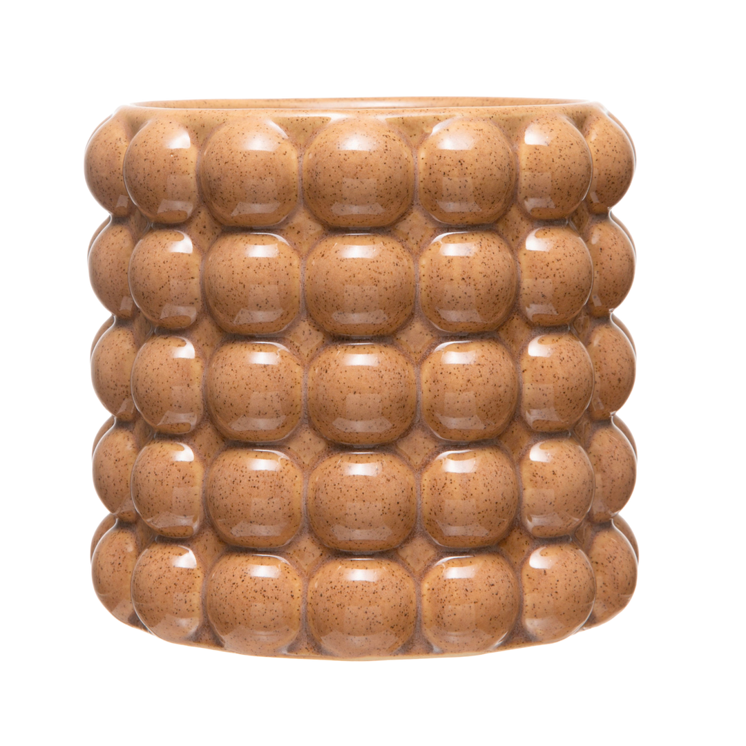 Embossed Stoneware Planter