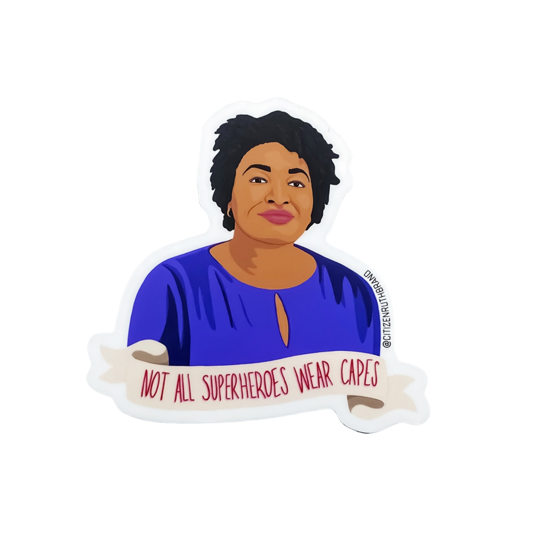 Stacey Abrams Superhero Sticker