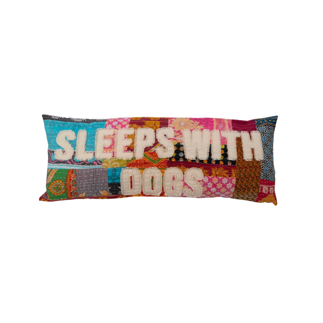 Sleeps with Dogs Pillow