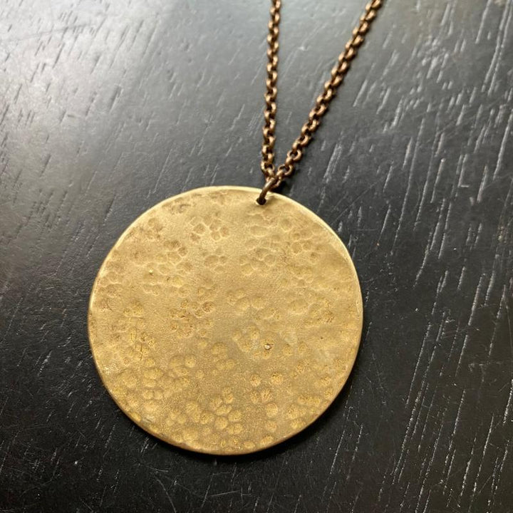 XL Brass Full Moon Necklace