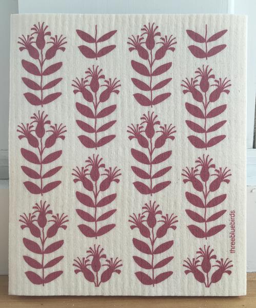 Rose Buds Swedish Dishcloth