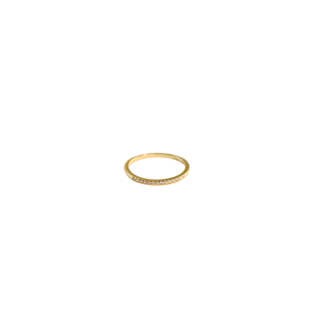 Half Pavé Ring