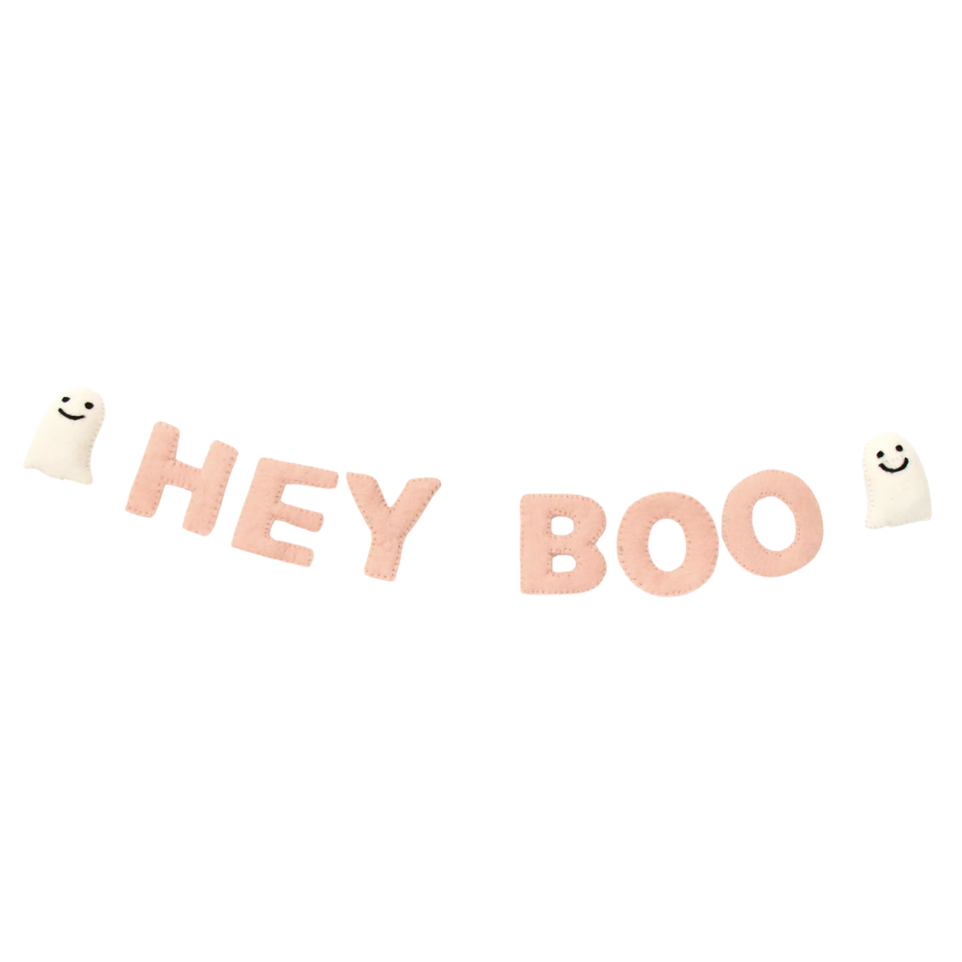 Hey Boo Halloween Felt Garland