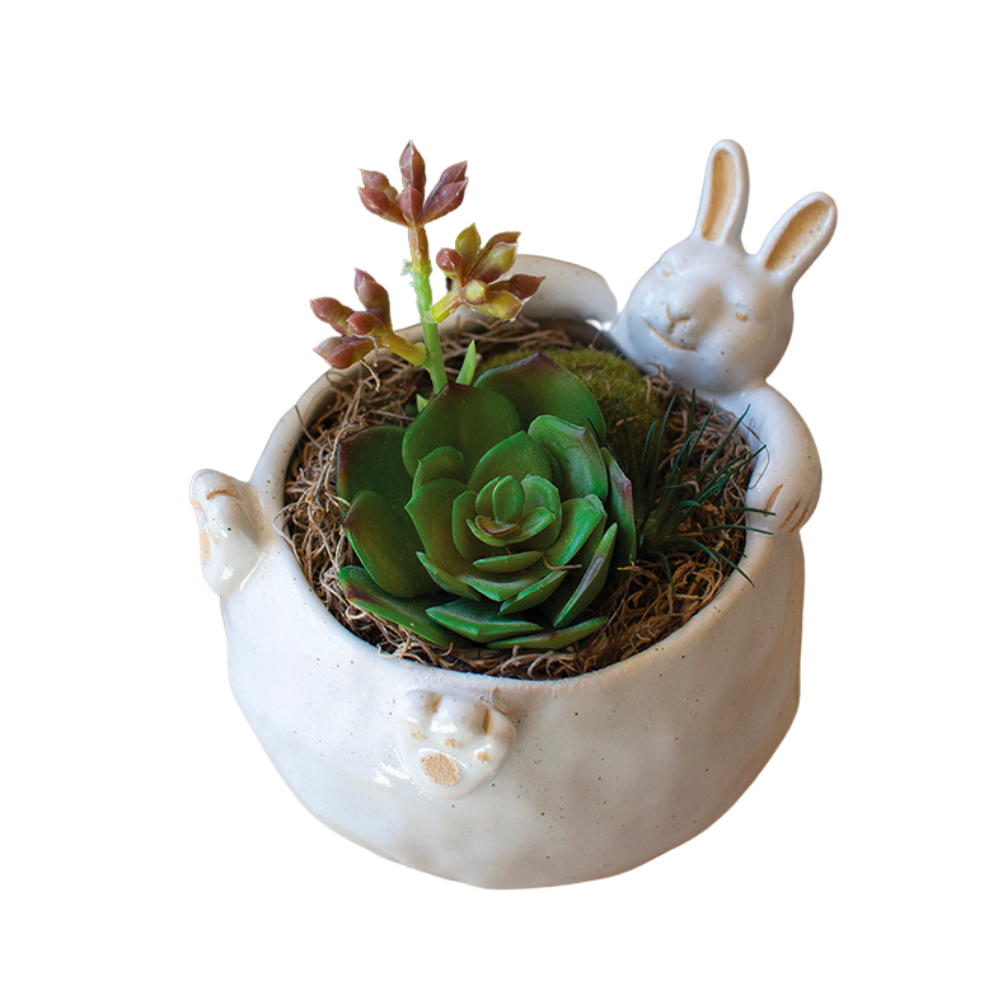 Ceramic Rabbit Vessel