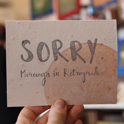 Mercury Retrograde Plantable Greeting Card