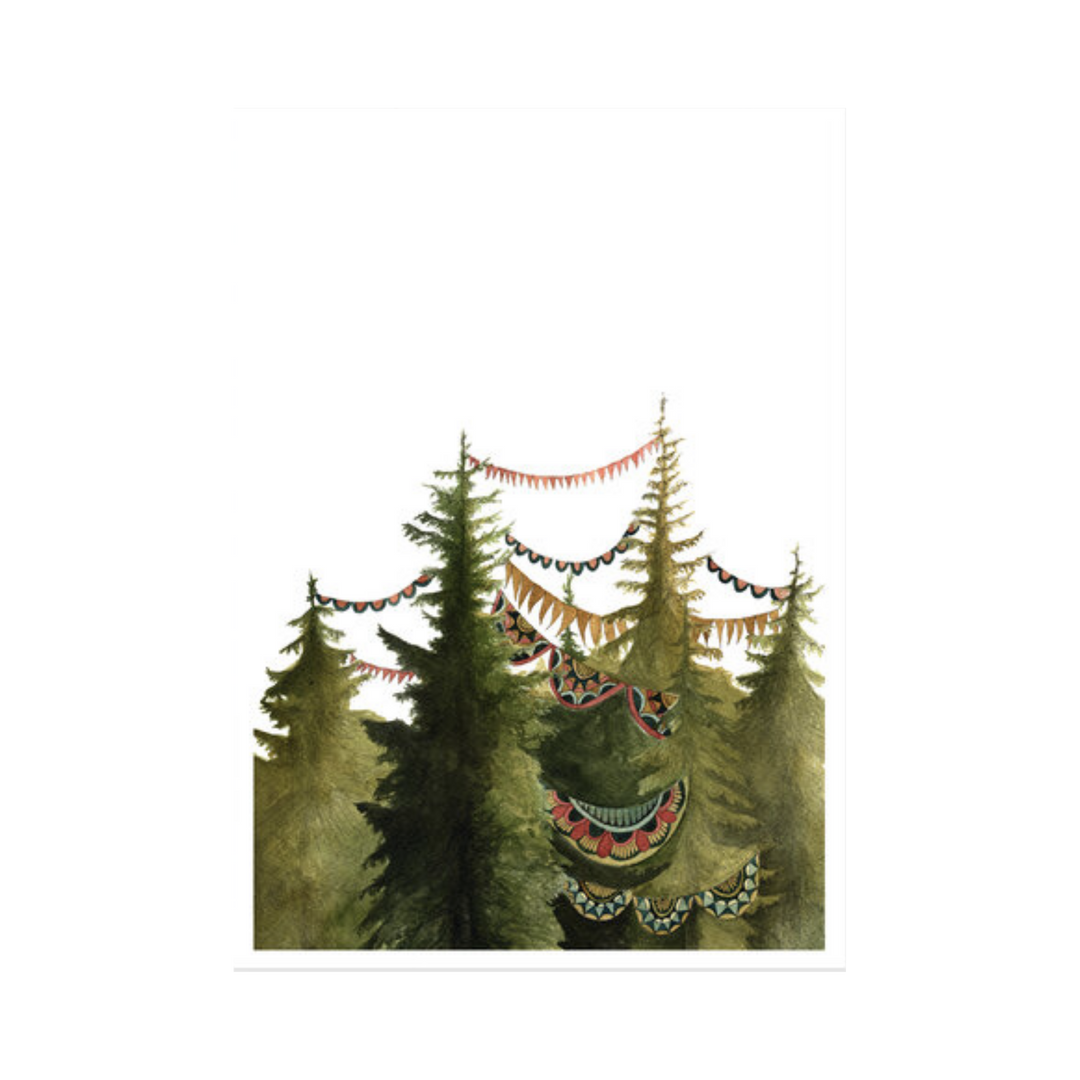 In the Quilted Forest - Greeting Card