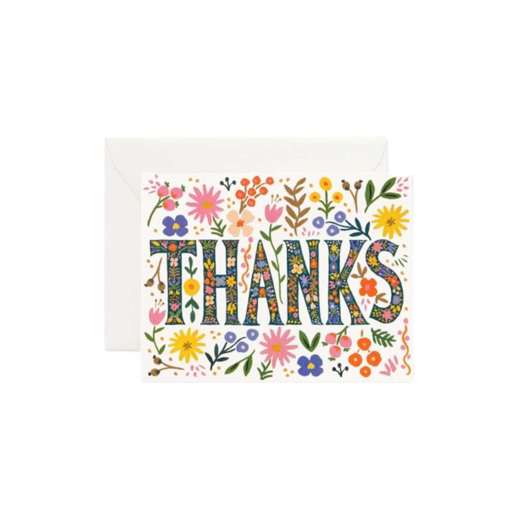 Floral Thanks Greeting Card