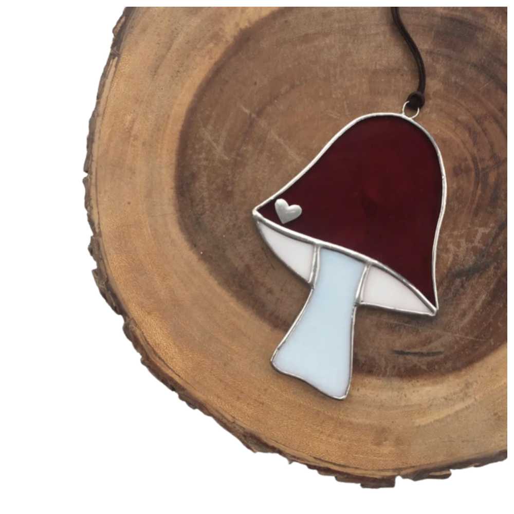 Love Mushroom Sun Catcher