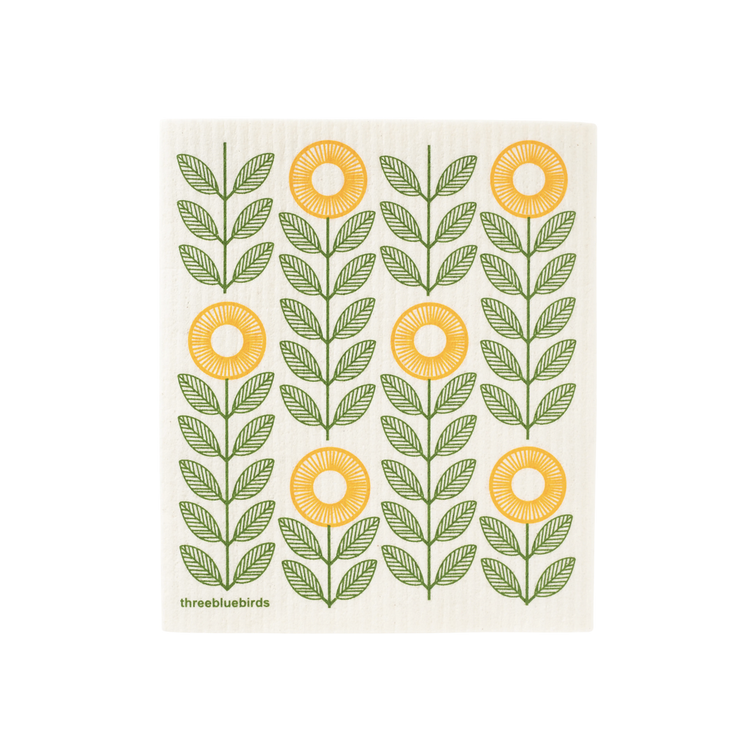 Sunflowers Swedish Dishcloth