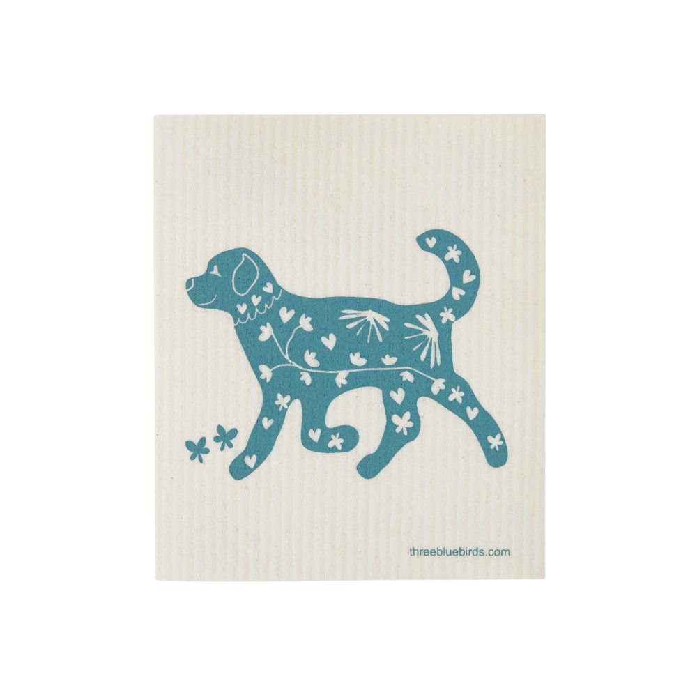 Playful Pup Swedish Dishcloth