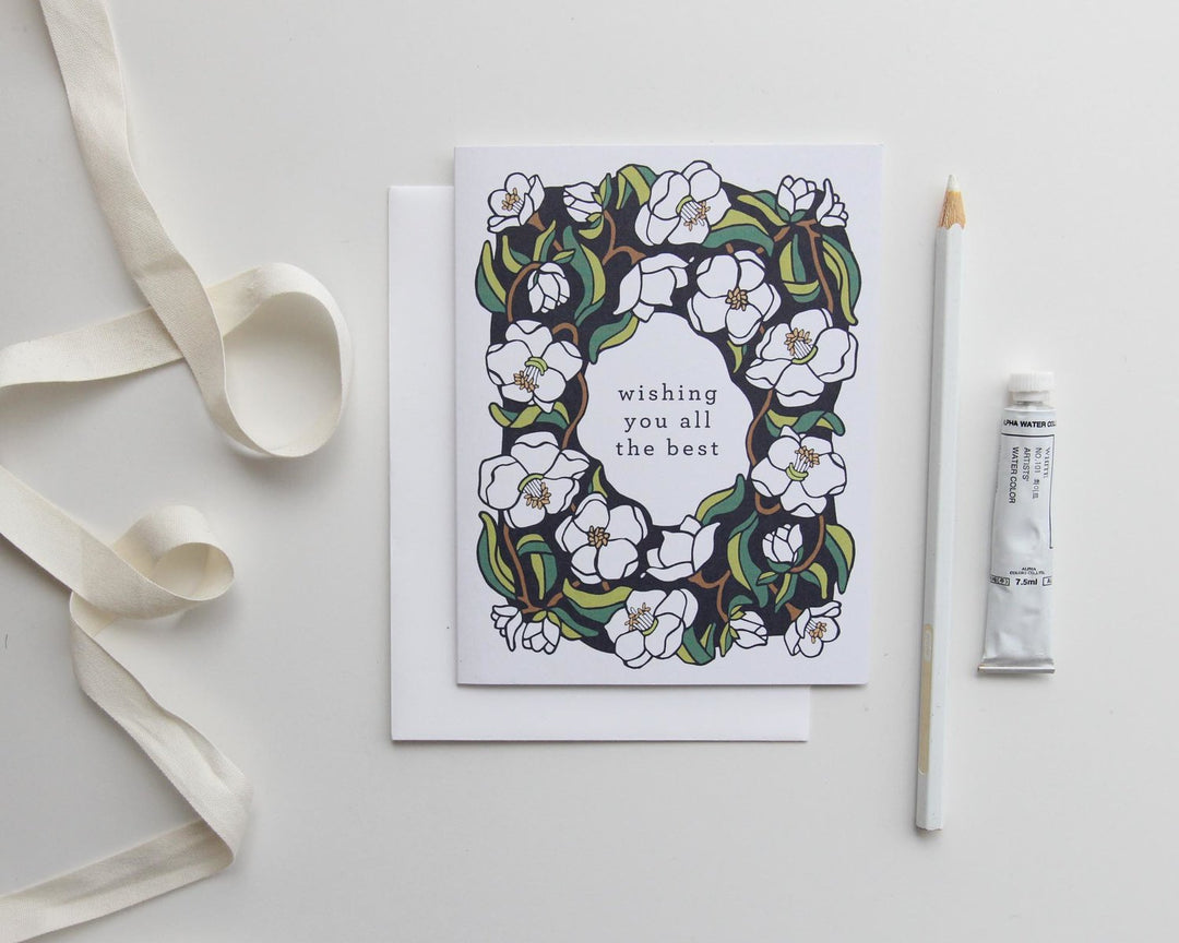 Wishing You All The Best Card- Hellebore