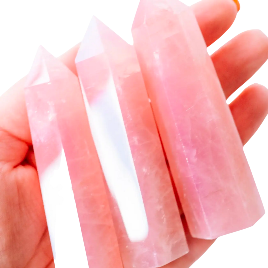 Rose Quartz Crystal Reiki Point