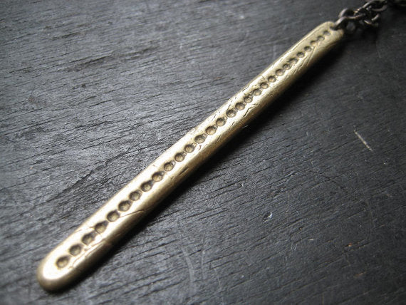 Brass Reversible Relic Necklace