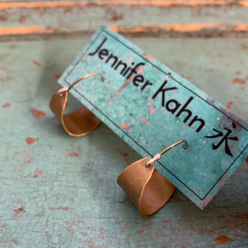 Wide Brass Hoops - Small