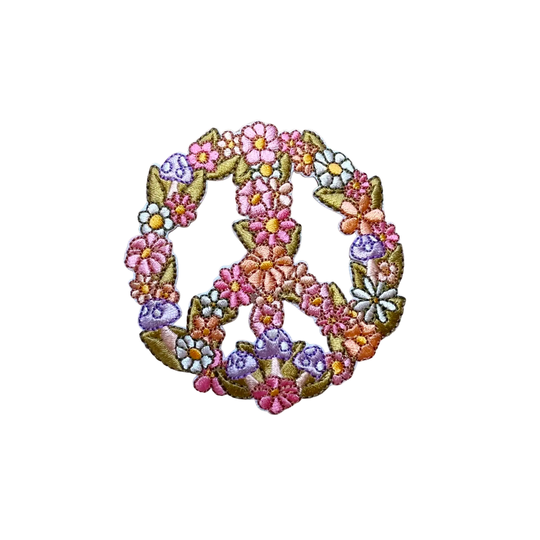 Floral Peace Sign Patch