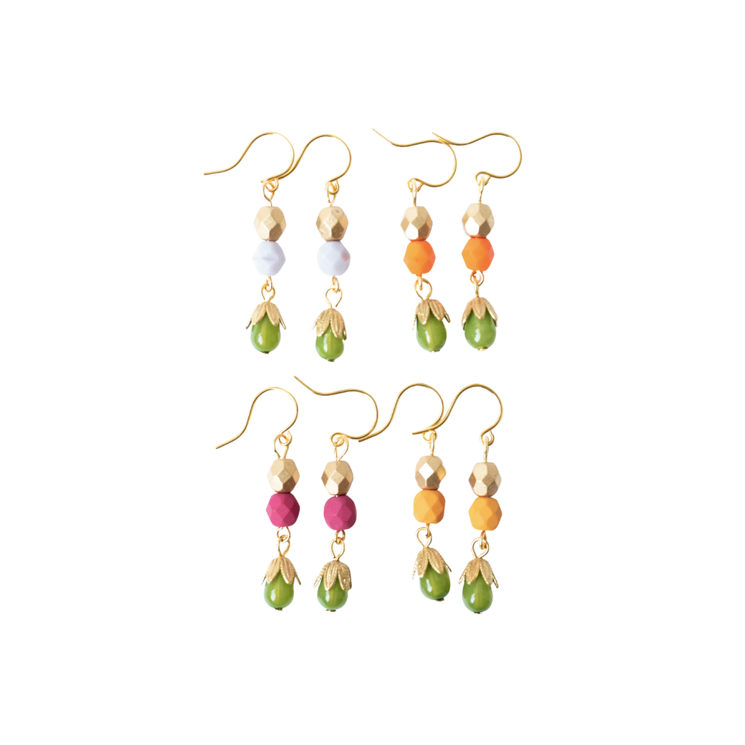 Small Colorful Beaded Earrings