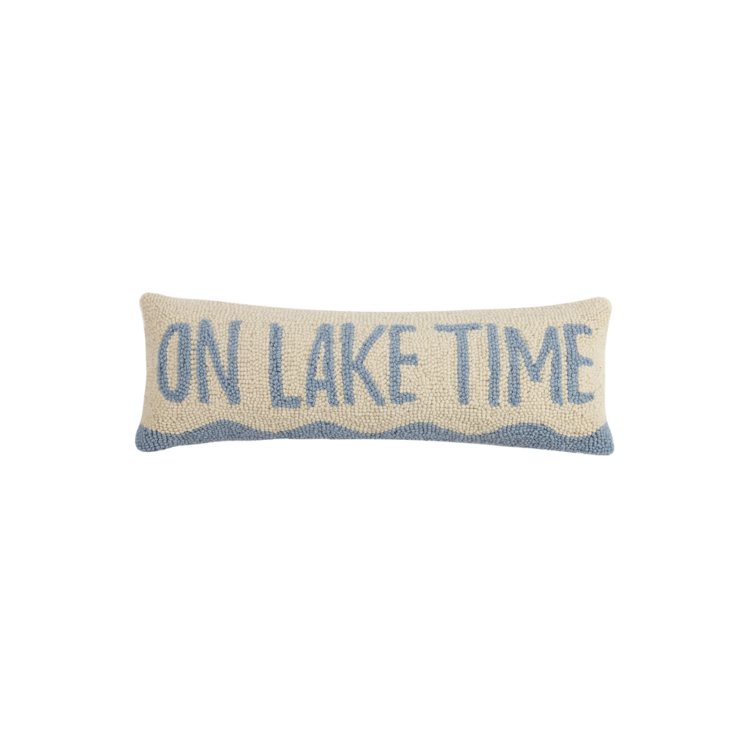 On Lake Time Hook Pillow